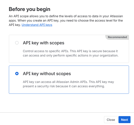 API key scopes API key scopes