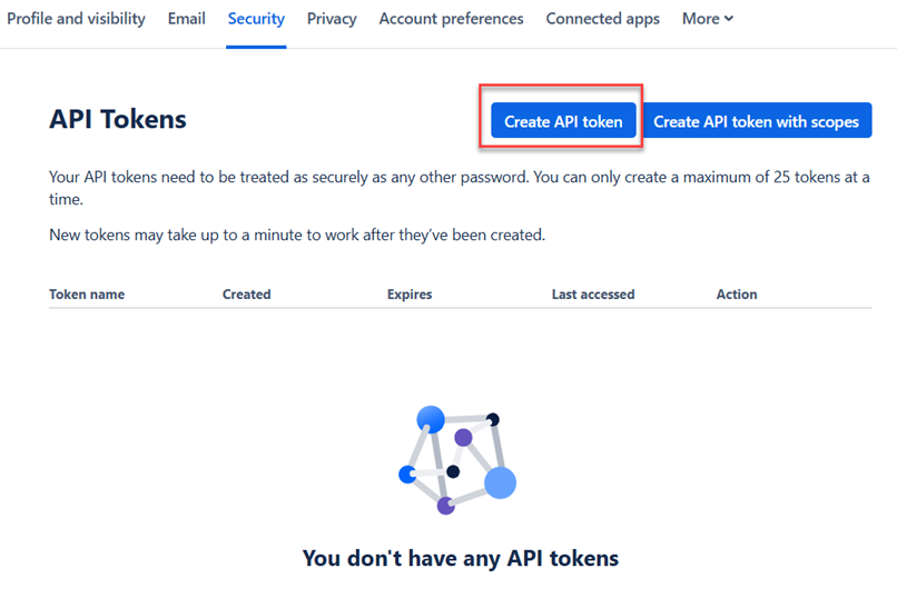 Create API token Create API token