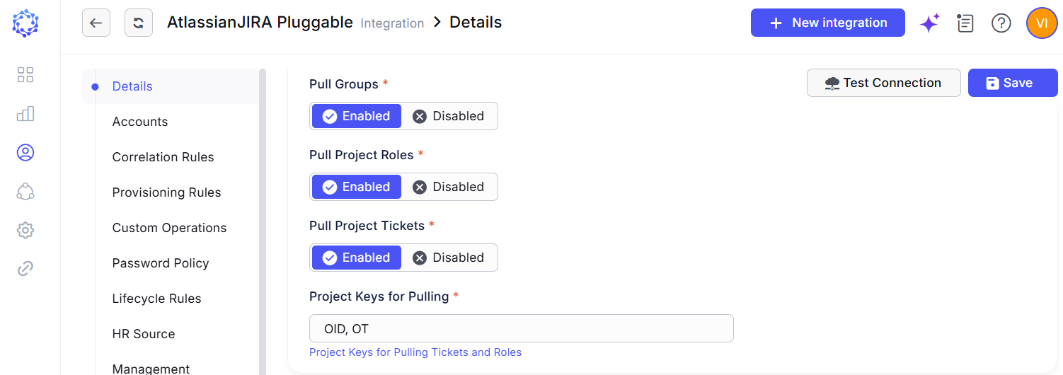 Atlassian integration data selectors