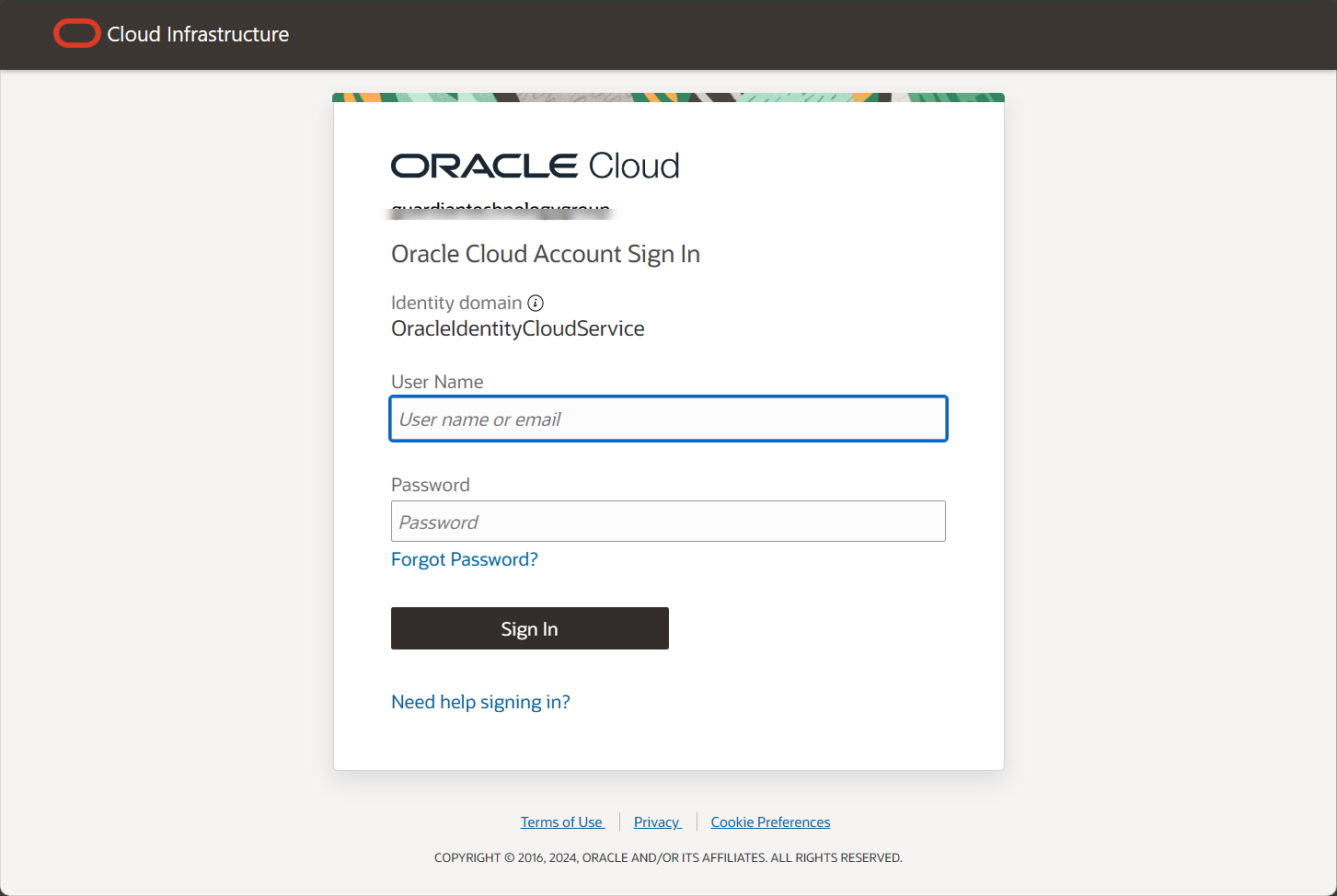 Enter credentials Enter credentials