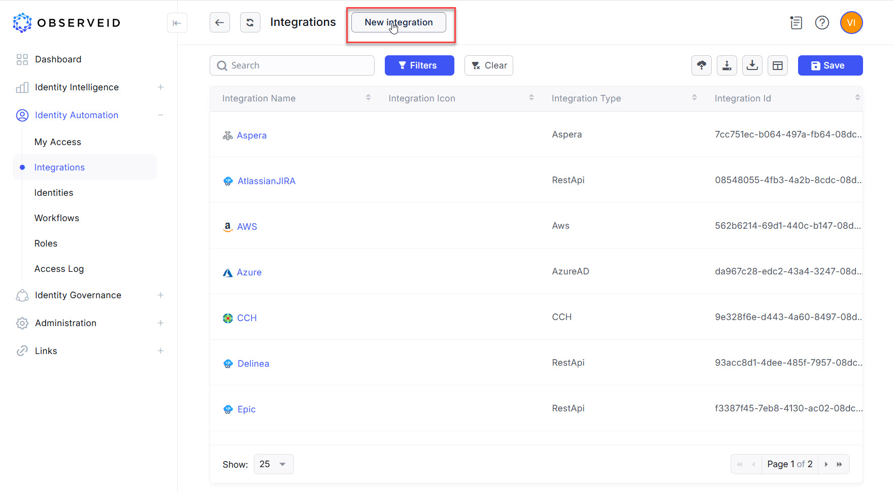 New integration New integration