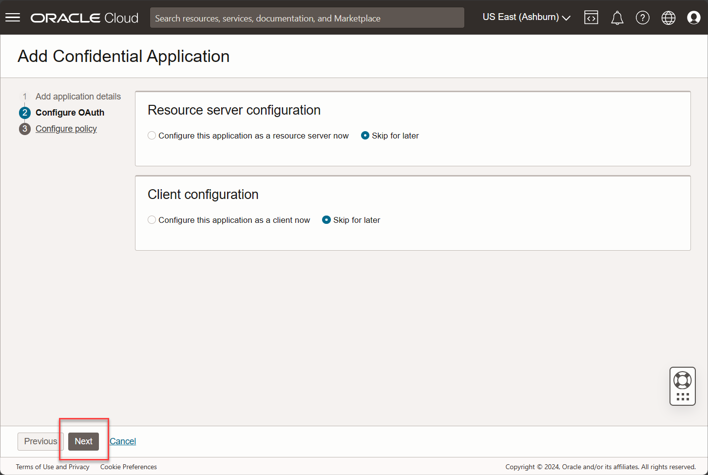 Skip Configure OAuth Skip Configure OAuth