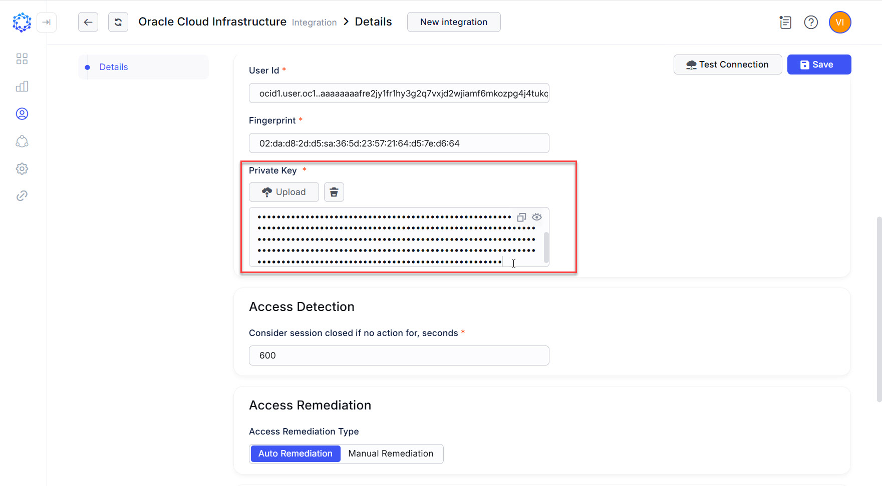 Paste the copied key