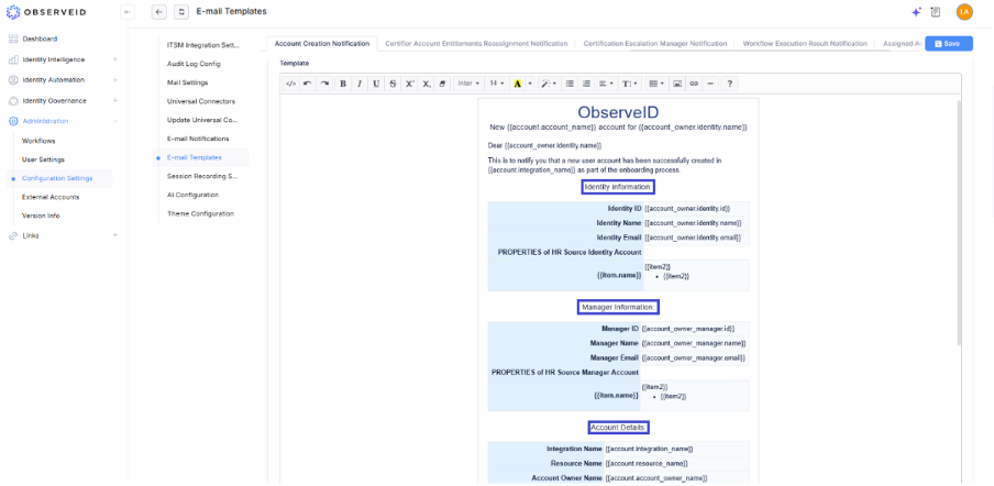 Account Creation Emails: Enhanced Content