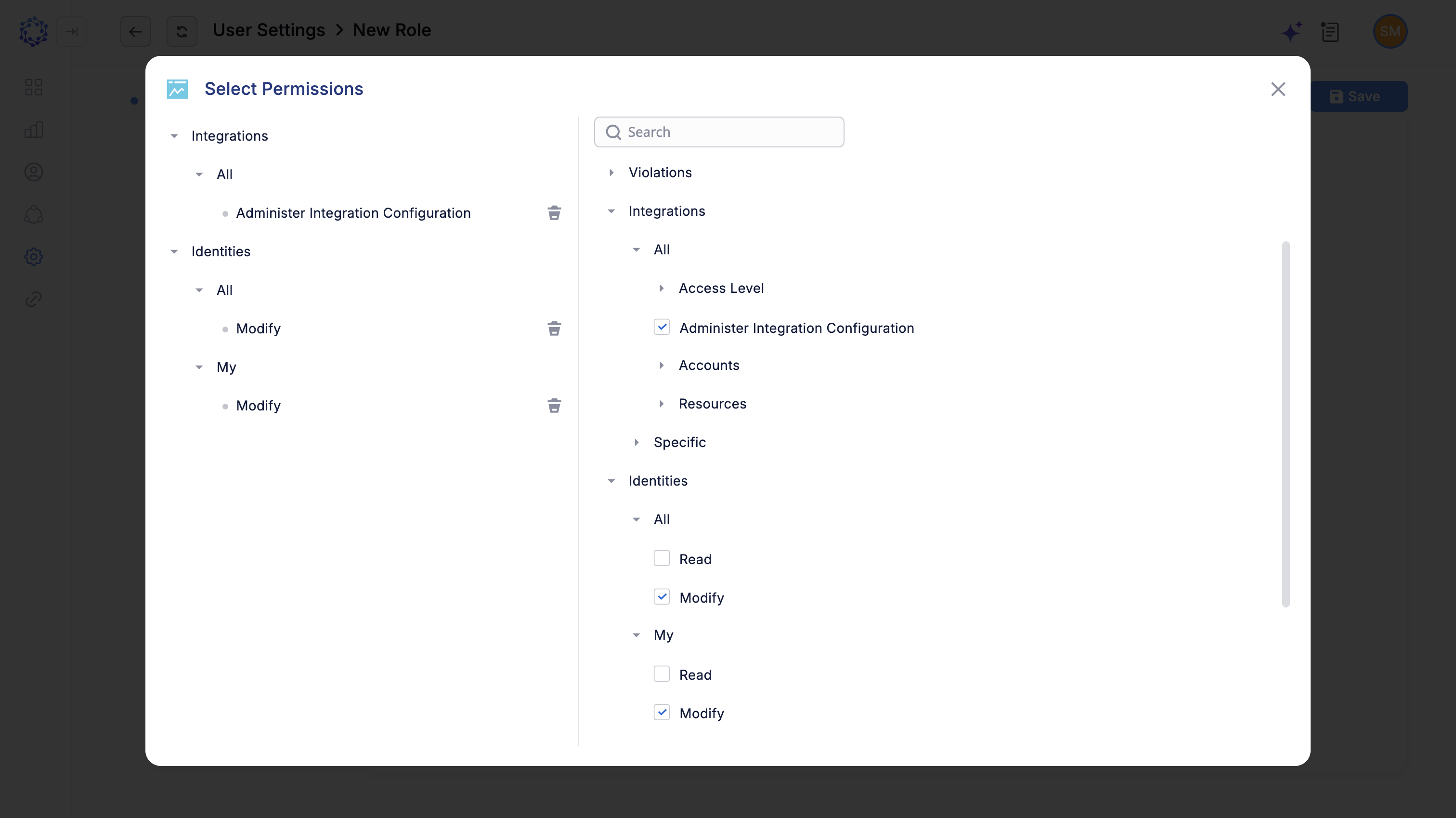 Integration Configuration Visibility for Administrators Only