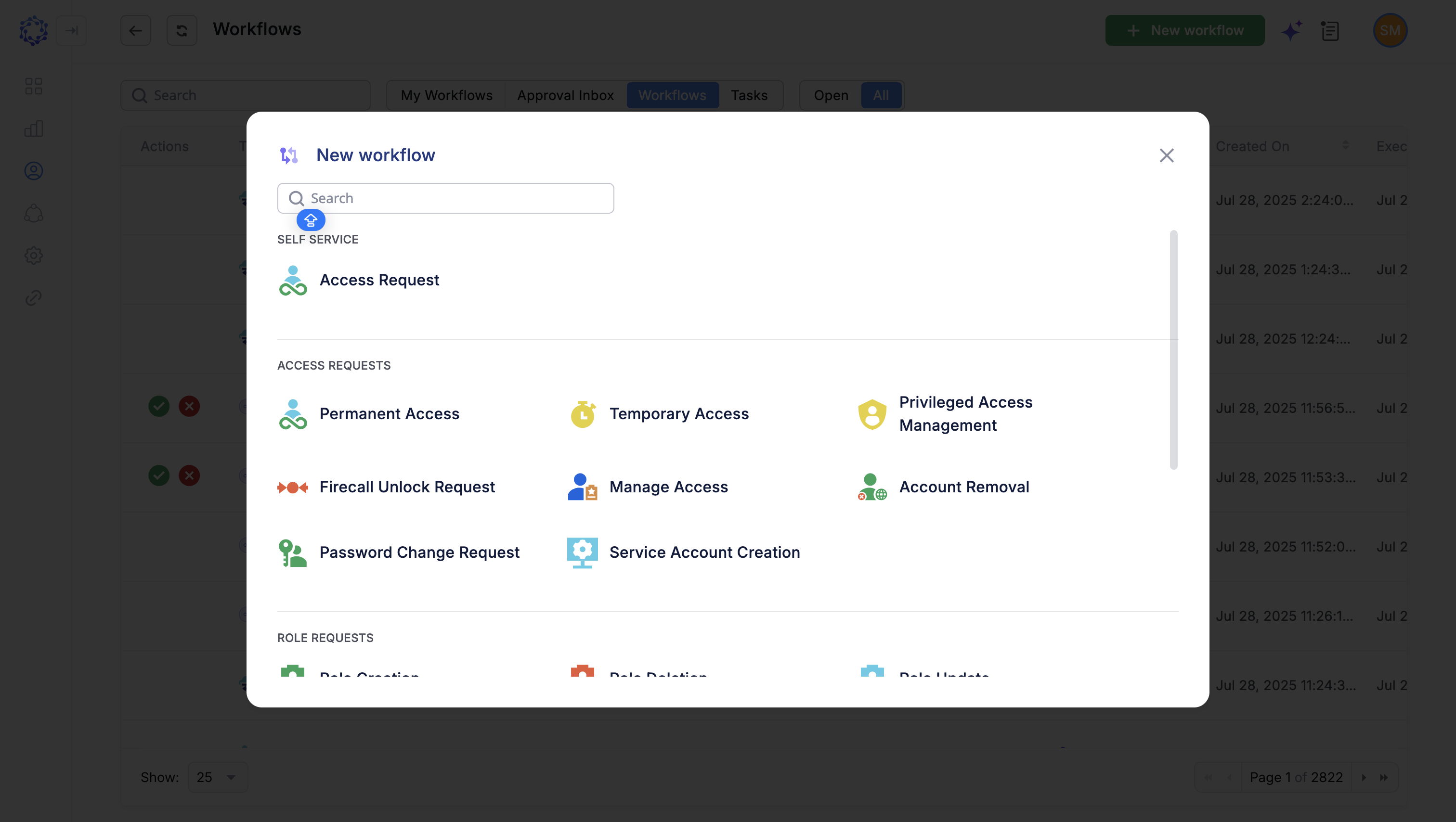 Self-Service Access Request Workflow