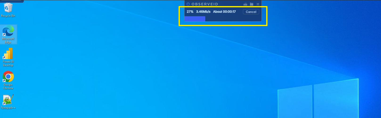 File Transfer Progress and Cancelation