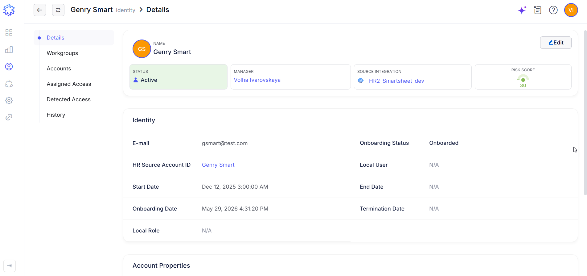 Details page