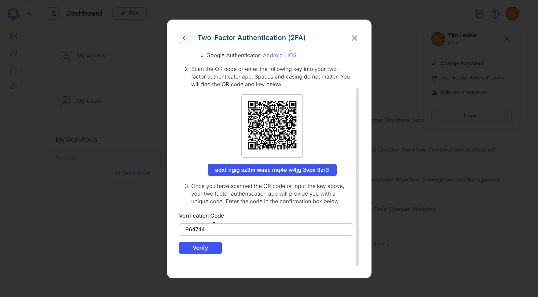 Adding Verification Code